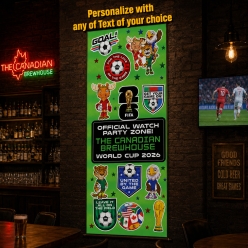 FIFA World Cup Giant Vertical PERSONALIZED Heavy Vinyl Banner